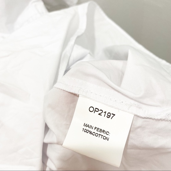 TOV Kimono Sleeve Tiered Ruffle Poplin Mini Shirt Dress in White Size 42 L NWT - Picture 7 of 9
